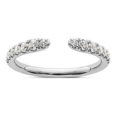 14K White Gold 3/8 ct tw Lab-Grown Diamond Ring