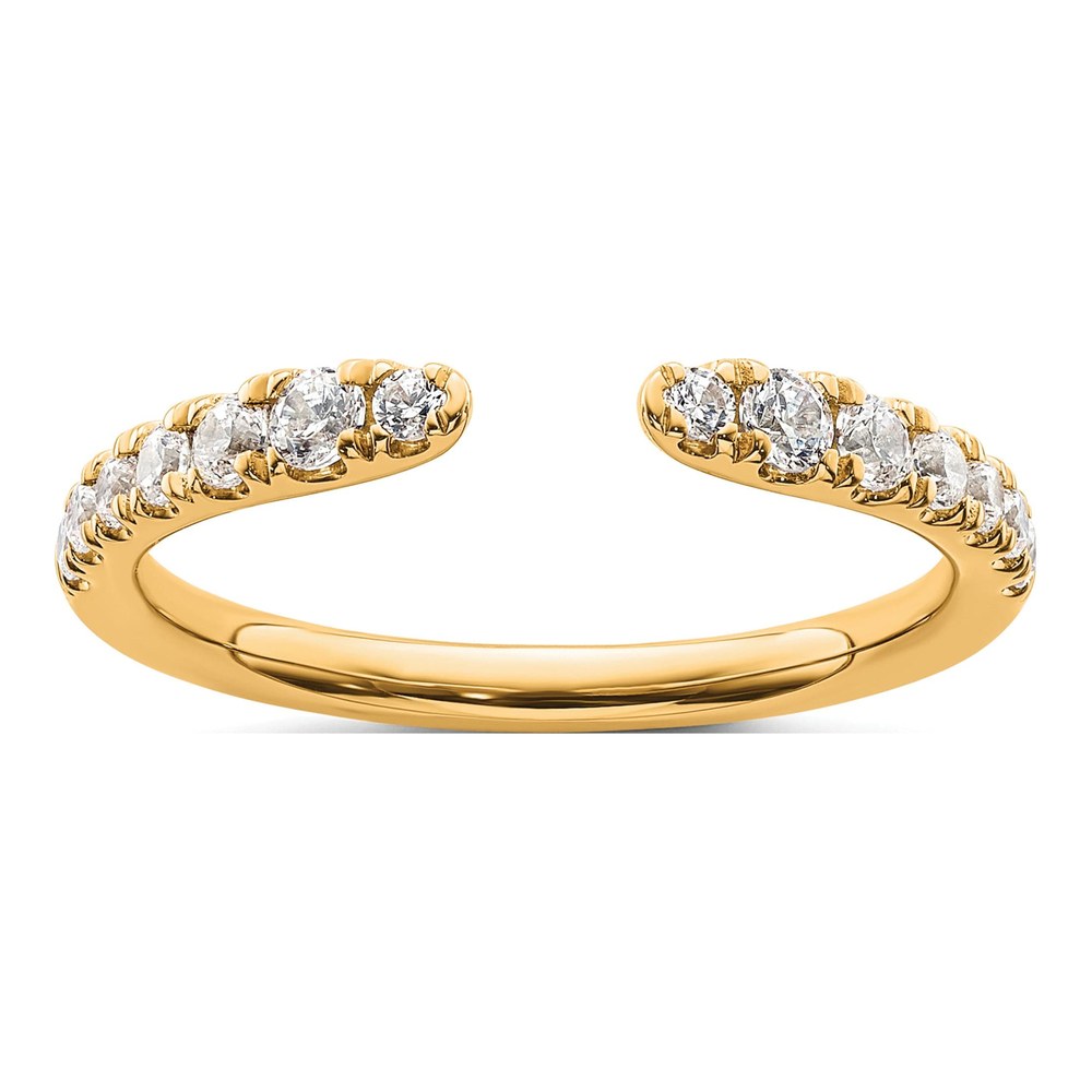 14K Yellow Gold 3/8 ct tw Lab-Grown Diamond Ring