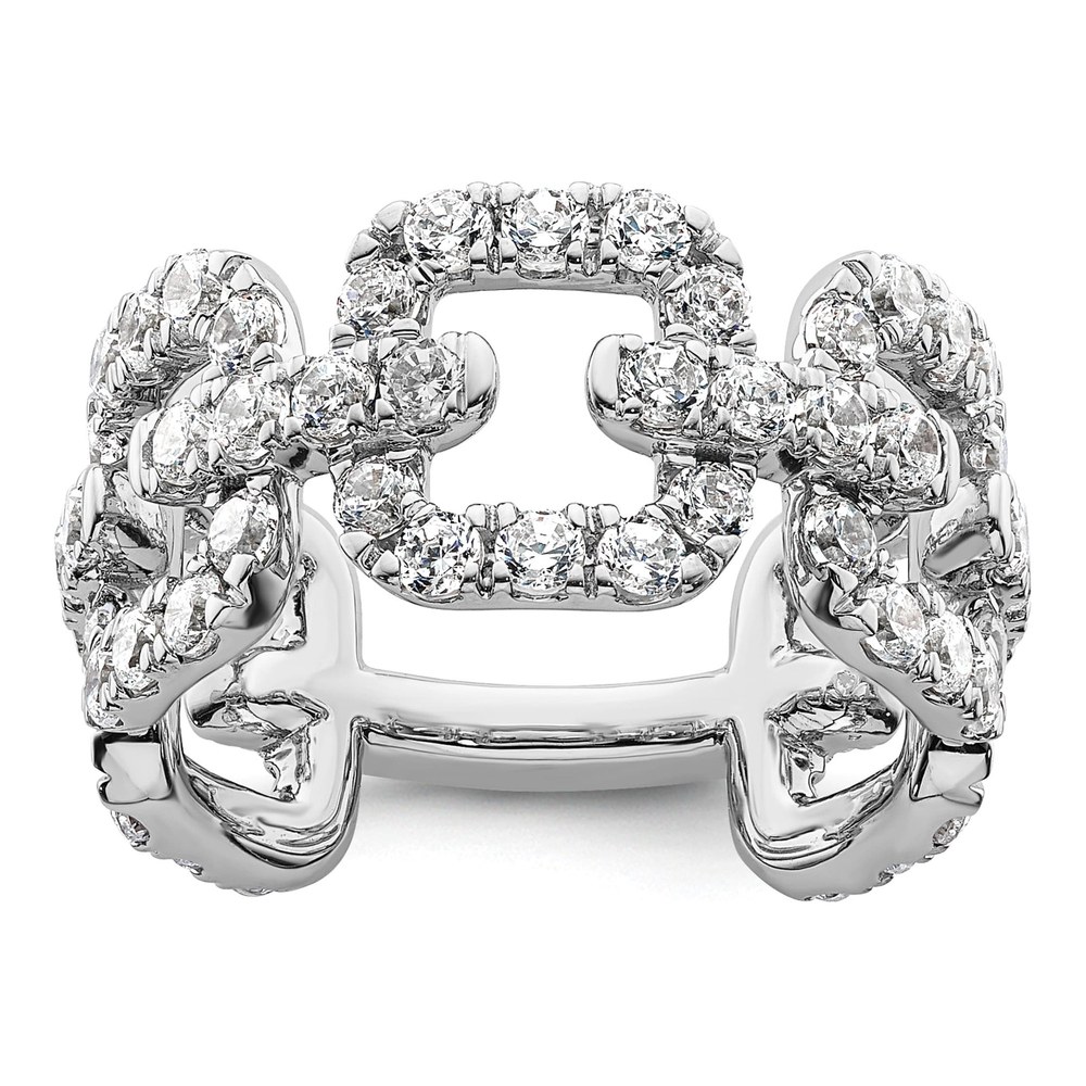 14K White Gold 2 3/8 ct tw Lab-Grown Diamond Ring