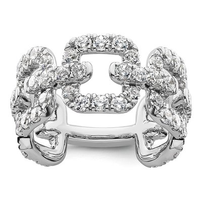 14K White Gold 2 3/8 ct tw Lab-Grown Diamond Ring