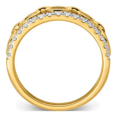 14K Yellow Gold 1/3 ct tw Lab-Grown Diamond Ring – view 2