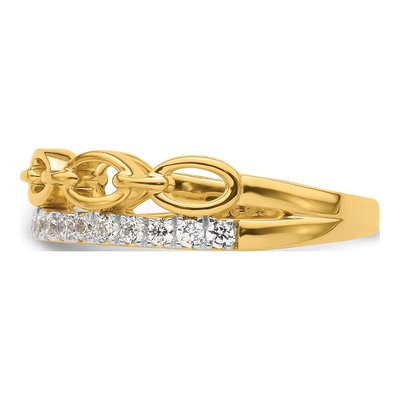 14K Yellow Gold 1/3 ct tw Lab-Grown Diamond Ring – view 3