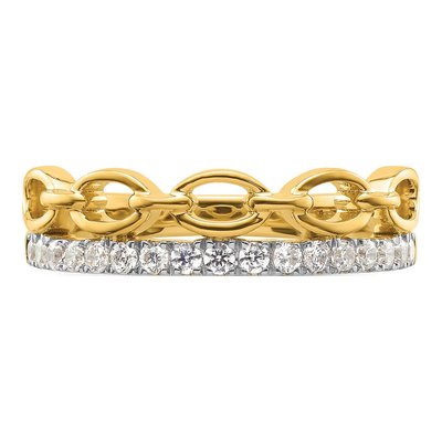 14K Yellow Gold 1/3 ct tw Lab-Grown Diamond Ring – view 4