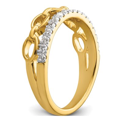 14K Yellow Gold 1/3 ct tw Lab-Grown Diamond Ring – view 6