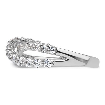 14K White Gold 1 ct tw Lab-Grown Diamond Crisscross Ring – view 4