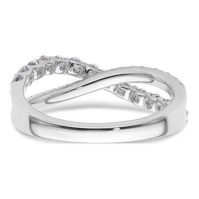 14K White Gold 1 ct tw Lab-Grown Diamond Crisscross Ring – view 6