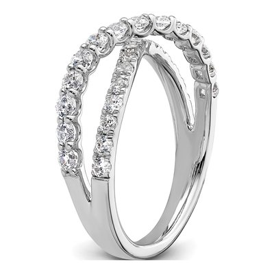 14K White Gold 1 ct tw Lab-Grown Diamond Crisscross Ring – view 7
