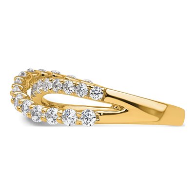 14K Yellow Gold 1 ct tw Lab-Grown Diamond Crisscross Ring – view 4