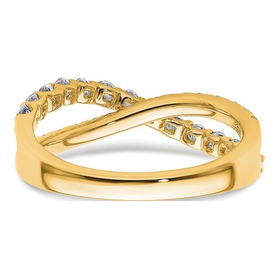 14K Yellow Gold 1 ct tw Lab-Grown Diamond Crisscross Ring – view 6