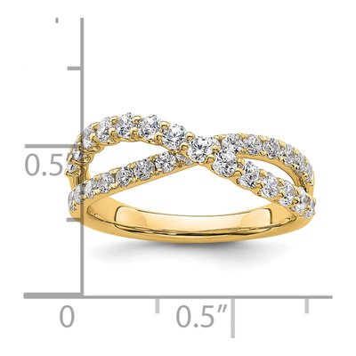 14K Yellow Gold 1 ct tw Lab-Grown Diamond Crisscross Ring – view 8