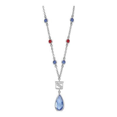 New York Rangers Brass Crystal NY Necklace – view 2