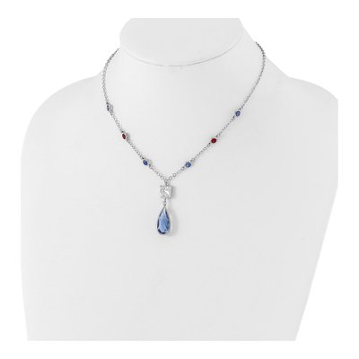 New York Rangers Brass Crystal NY Necklace – view 3