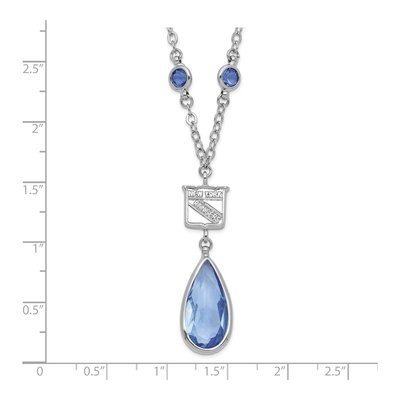 New York Rangers Brass Crystal NY Necklace – view 4