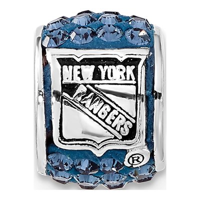 New York Rangers Sterling Silver NY Crystal Bead – view 3