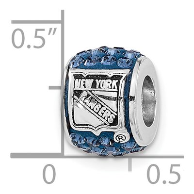New York Rangers Sterling Silver NY Crystal Bead – view 4