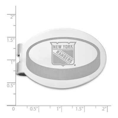 NY Rangers Stainless Steel Engraved Money Clip – view 3