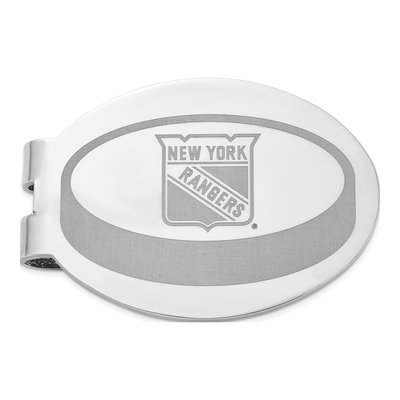 NY Rangers Stainless Steel Engraved Money Clip