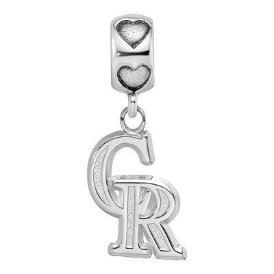 Colorado Rockies Sterling Silver Heart Bead – view 4