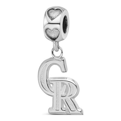 Colorado Rockies Sterling Silver Heart Bead