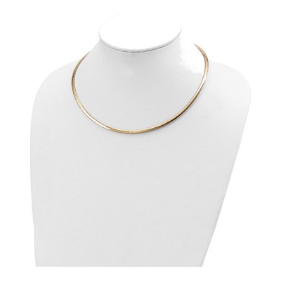14K Two-Tone Gold Reversible Omega Necklace – view 3