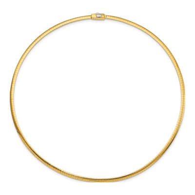 14K Two-Tone Gold Reversible Omega Necklace – view 4