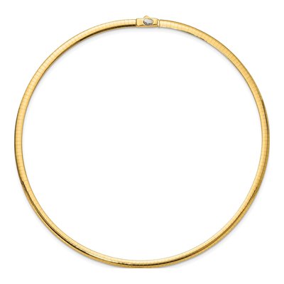 14K Two-Tone Gold Reversible Omega Necklace – view 3