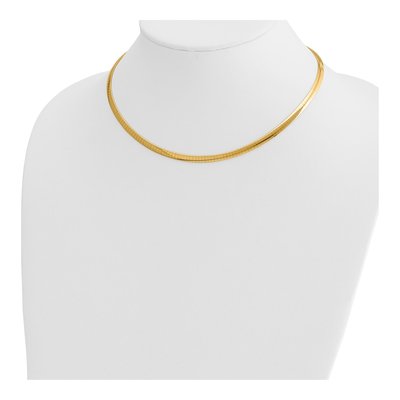 14K Two-Tone Gold Reversible Omega Necklace – view 5