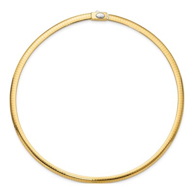 14K Two-Tone Gold Reversible Omega Necklace – view 3