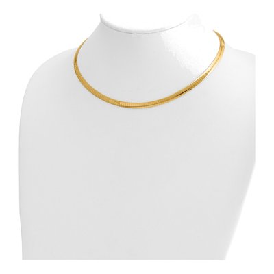 14K Two-Tone Gold Reversible Omega Necklace – view 5