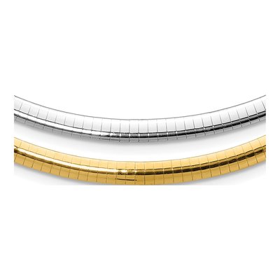14K Two-Tone Gold Reversible Omega Necklace