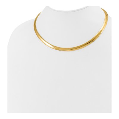 14K Two-Tone Gold Reversible Omega Necklace – view 3