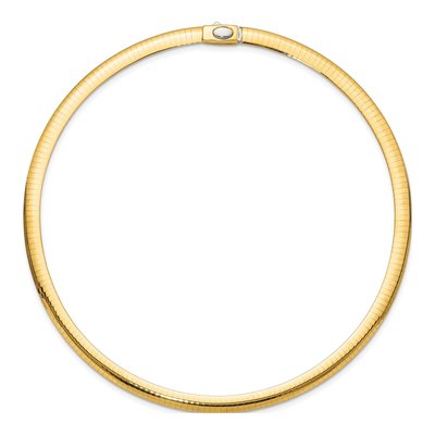 14K Two-Tone Gold Reversible Omega Necklace – view 4