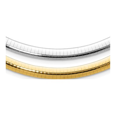 14K Two-Tone Gold Reversible Omega Necklace