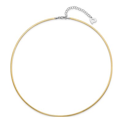 14K Two-Tone Gold Reversible Omega Necklace – view 4