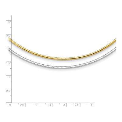 14K Two-Tone Gold Reversible Omega Necklace – view 5