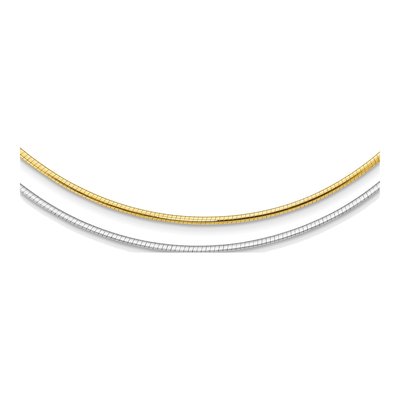 14K Two-Tone Gold Reversible Omega Necklace