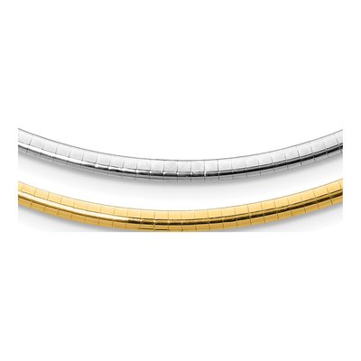 14K Two-Tone Gold Reversible Omega Necklace