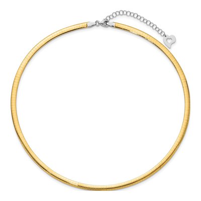14K Two-Tone Gold Reversible Omega Necklace – view 3