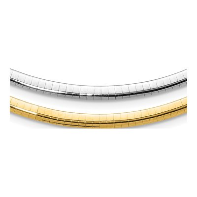 14K Two-Tone Gold Reversible Omega Necklace