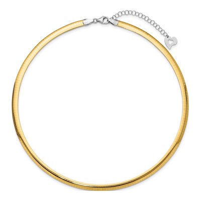 14K Two-Tone Gold Reversible Omega Necklace – view 3