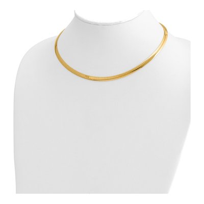 14K Two-Tone Gold Reversible Omega Necklace – view 5