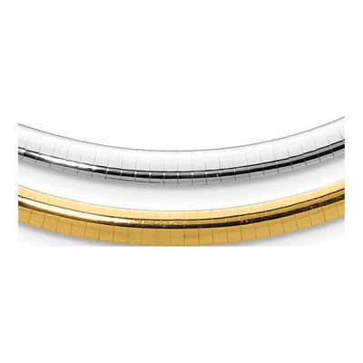 14K Two-Tone Gold Reversible Omega Necklace