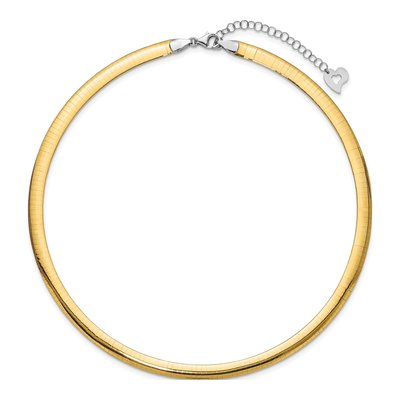 14K Two-Tone Gold Reversible Omega Necklace – view 3