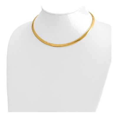 14K Two-Tone Gold Reversible Omega Necklace – view 5