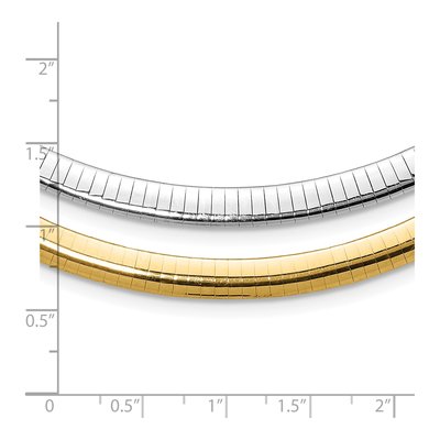 14K Two-Tone Gold Reversible Omega Necklace – view 6