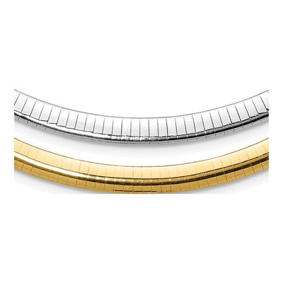 14K Two-Tone Gold Reversible Omega Necklace