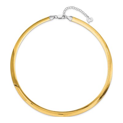 14K Two-Tone Gold Reversible Omega Necklace – view 4