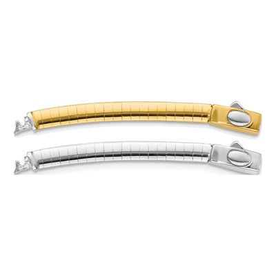 14K Two-Tone Gold 2-Inch Reversible Omega Necklace
