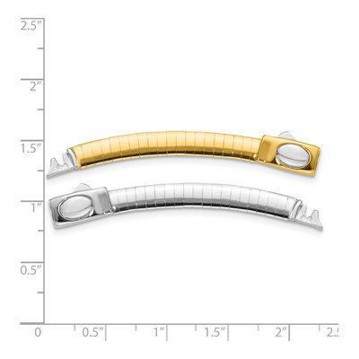 14K Two-Tone Gold 2-Inch Omega Necklace – view 3