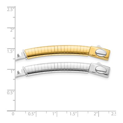 14K Two-Tone Gold 2-inch Omega for Reversible Necklace – view 3